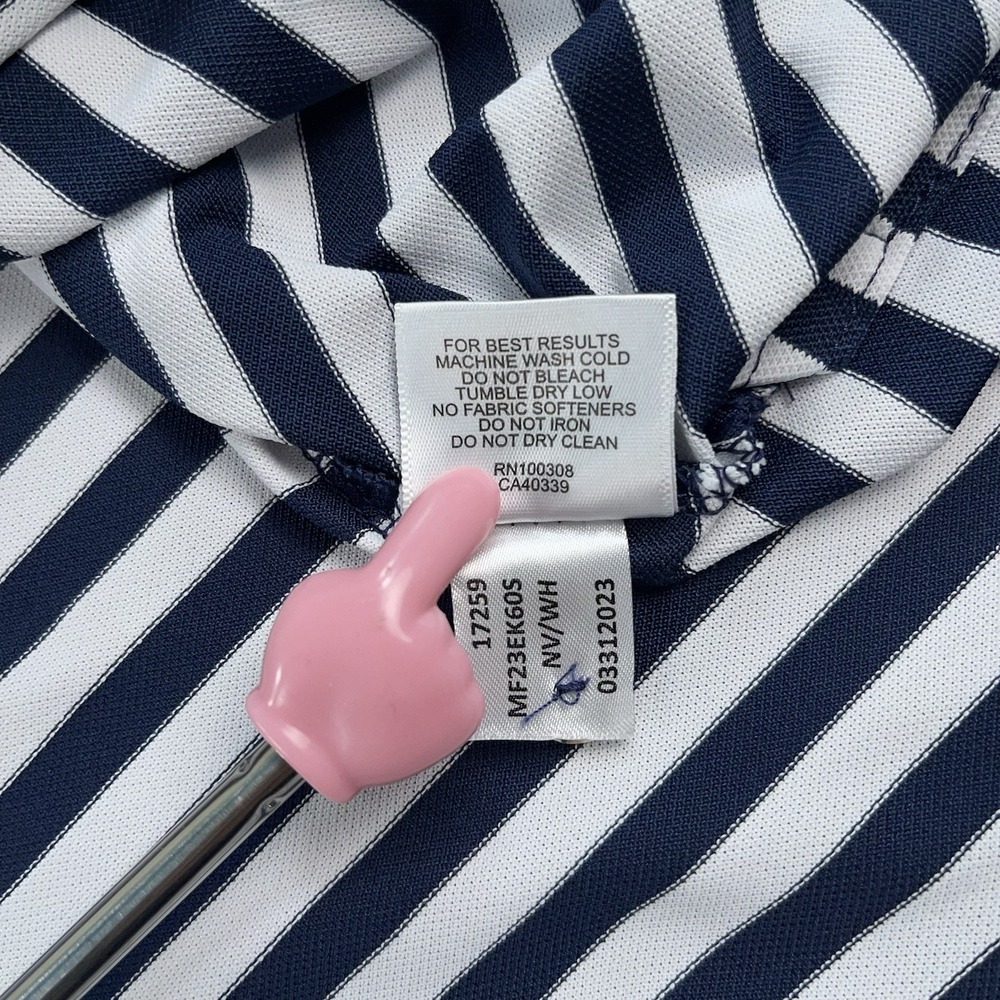 Peter Millar Summer Comfort Polo Mens 2XL Striped Blue Golf Performance Stretch - Picture 6 of 12